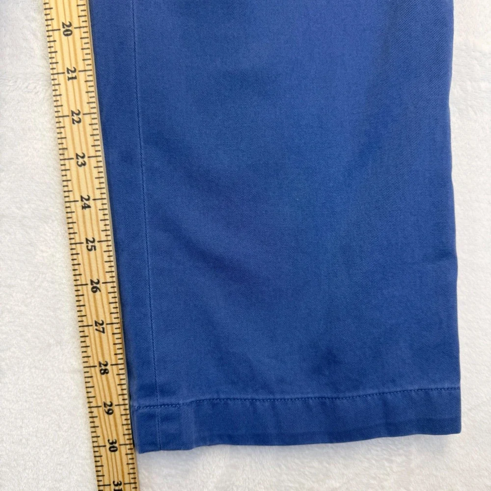 Polo Ralph Lauren Mens Chino Pants 34 Blue Straight‎ Leg Cotton Twill Trousers